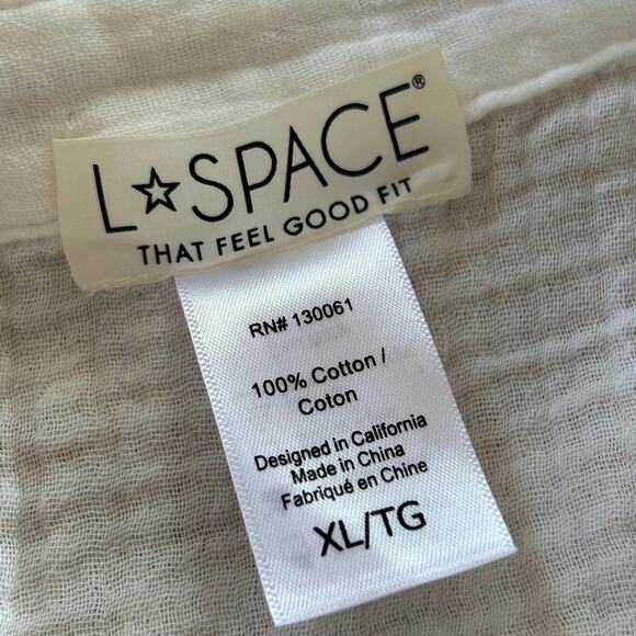 L*Space Stacie Wide Leg Button Front Cotton Utility Jumpsuit Size XL NWT - Picture 11 of 11